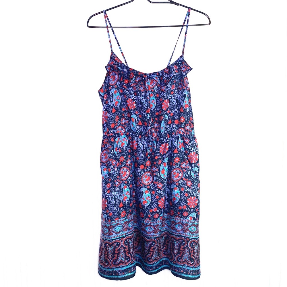 American Eagle Paisley Tank Summer Dress Large